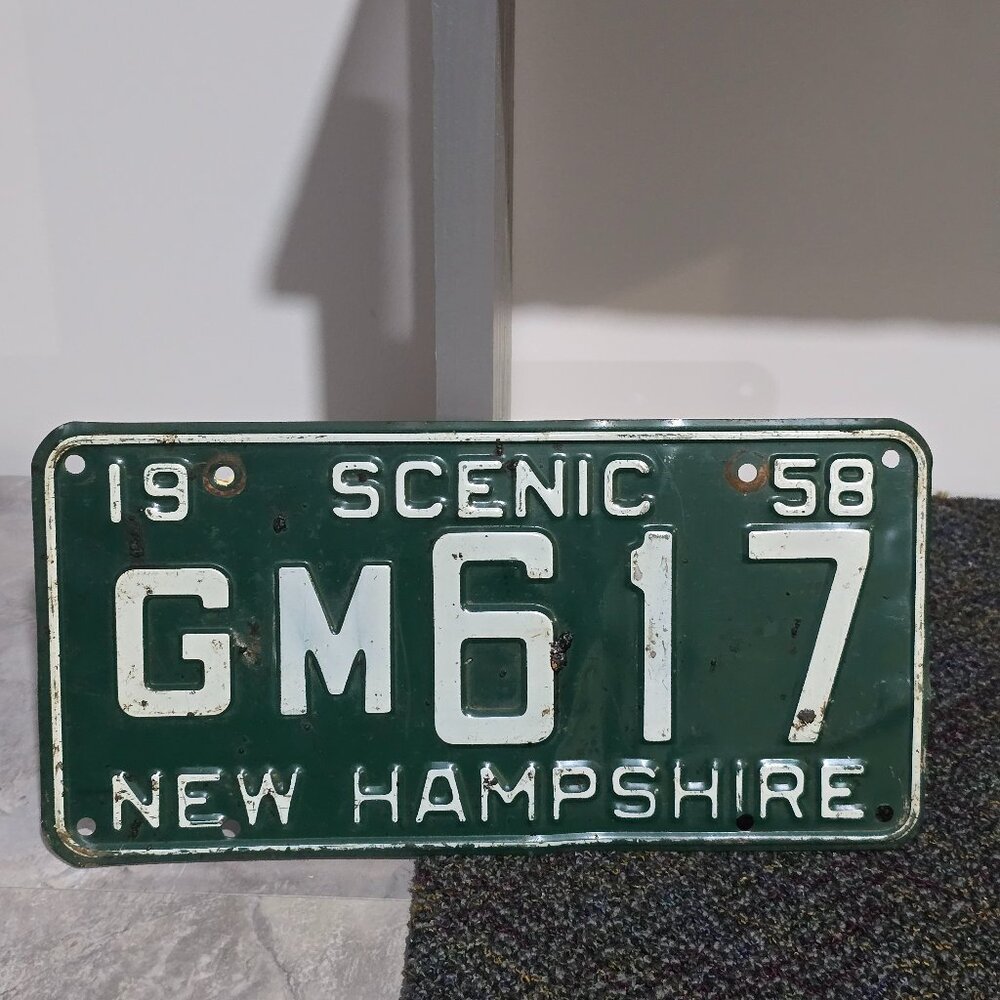 Antique New Hampshire License Plate